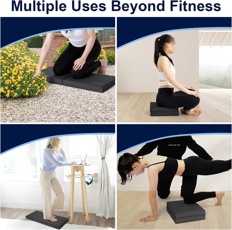 StrongTek Professional Foam Exercise Balance Pad - 15.8" x 13" x 2", High-Density TPE Foam Knee Pad, Non-Slip & Water-Resistant, for Balance Training, Physical Therapy, Yoga, and More - Image 3